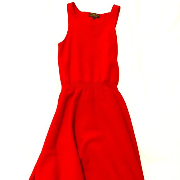 Le Mont St Michel Red Knit Dress - Picture 1 of 2